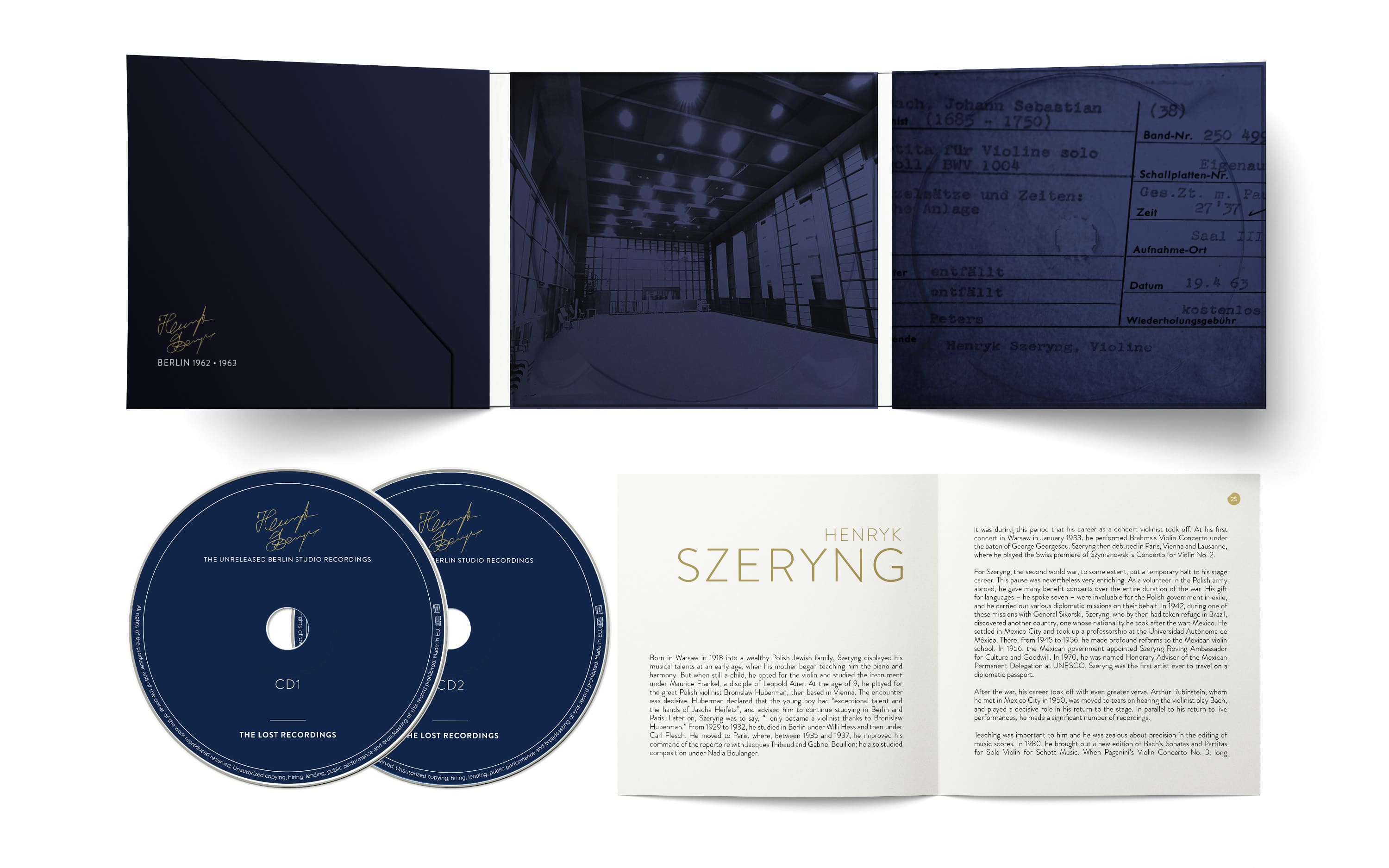 Henryk Szeryng - The unreleased Belin Studio Recordings - Double CD